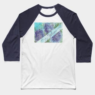 Mackinac Lilacs Watercolor Baseball T-Shirt